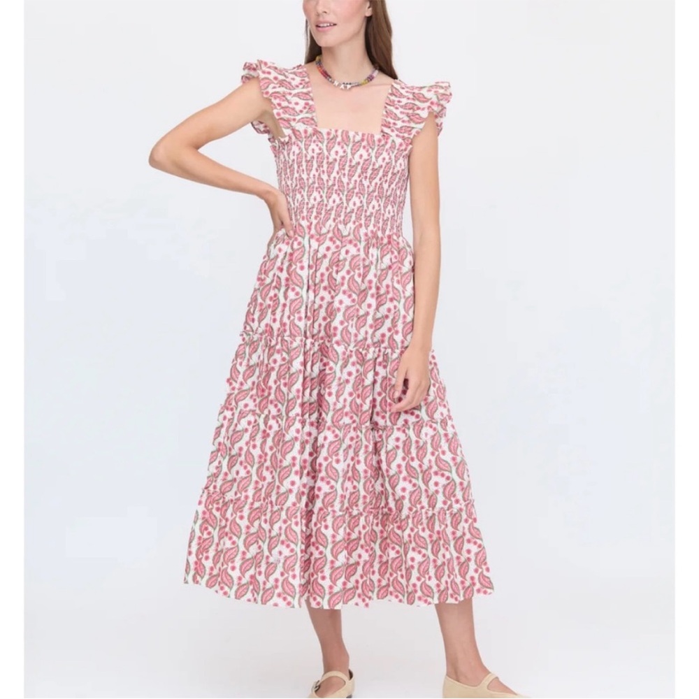 Hill House Home-Ellie nap dress in birch vine stripe